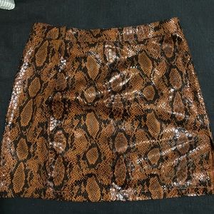Snake print skirt